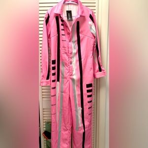 SHEIN X pink overall jumpsuit